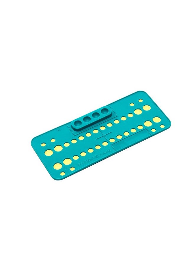 Easyinsmile Dental Orthodontic Bracket Trays Holder with 4 Mixing Holes Ortho Supply Disposable 25 Pcs (Green)