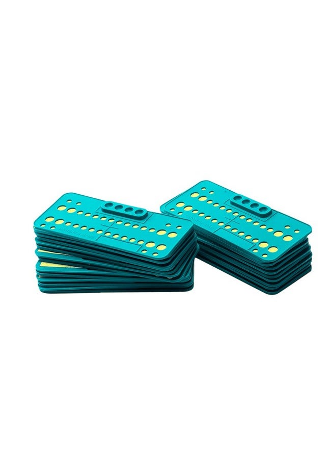 Easyinsmile Dental Orthodontic Bracket Trays Holder with 4 Mixing Holes Ortho Supply Disposable 25 Pcs (Green)