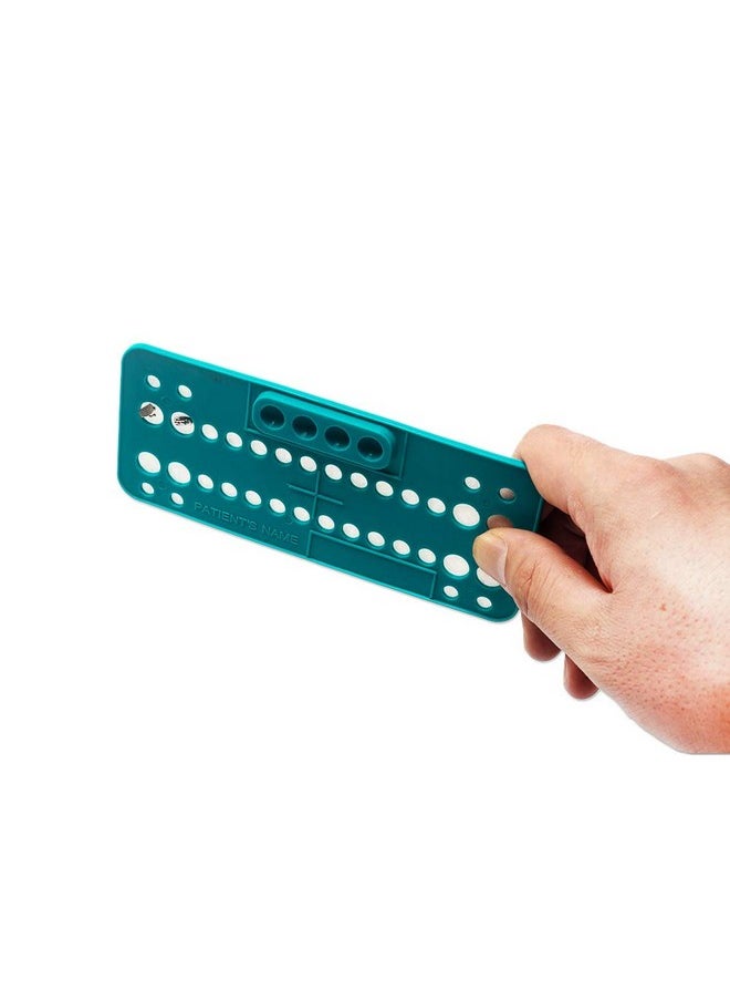 Easyinsmile Dental Orthodontic Bracket Trays Holder with 4 Mixing Holes Ortho Supply Disposable 25 Pcs (Green)