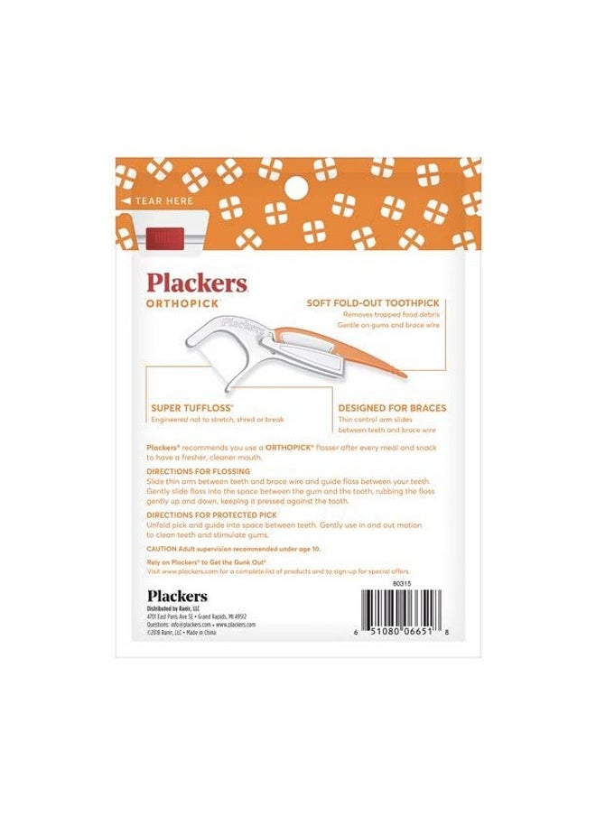 Plackers Orthopick Flosser for Braces, Pack of 2 (36 Flossers Each)
