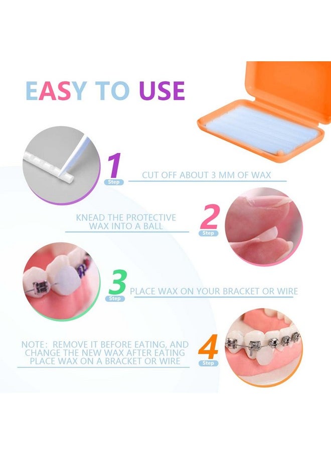 KISEER 24 Pack Colorful Orthodontic Wax Dental Wax for Braces Wearer
