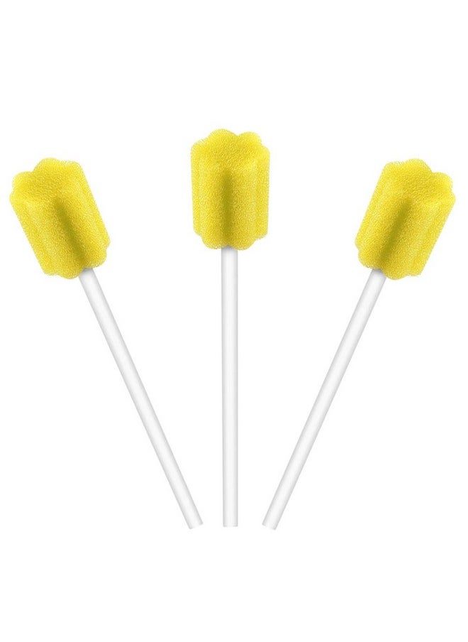 250 Count Unflavored Disposable Oral Swabs, Tooth Shape for Oral Cavity Cleaning Sponge Swab Individually Wrapped - 5 Colors