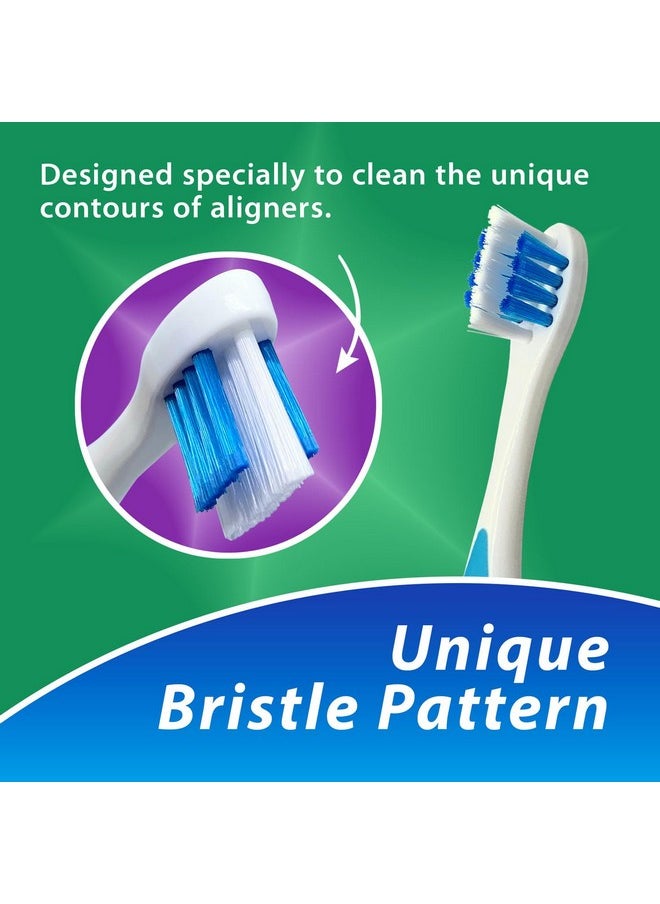BrightWorks Aligner Brush and Case - Safely and Effectively Cleans and Stores Aligners
