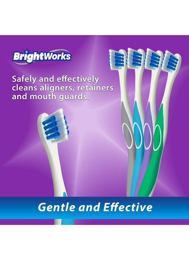 BrightWorks Aligner Brush and Case - Safely and Effectively Cleans and Stores Aligners