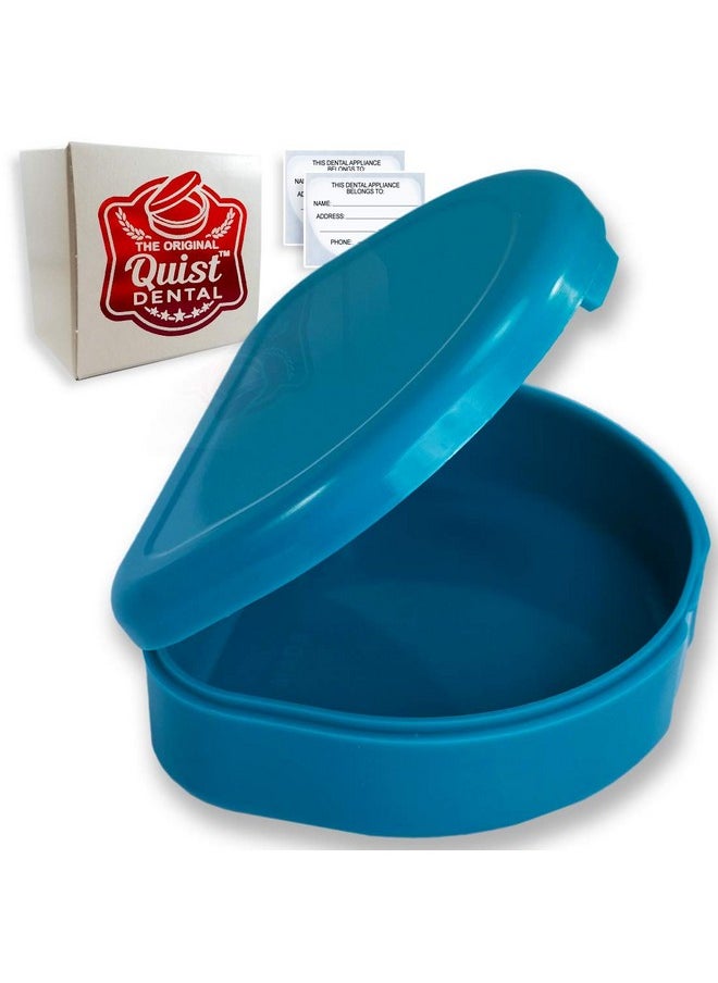 QUIST (TM) Solid Orthodontic Retainer Case (Turquoise)