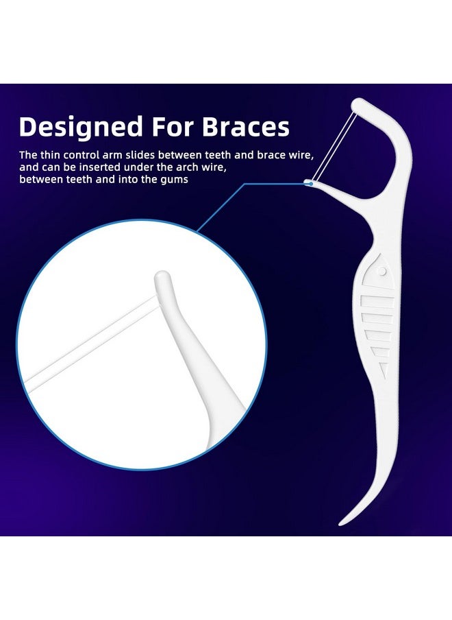 RAZOKO Orthodontic Flossers for Braces, Ortho Dental Floss Picks, Braces Flossers for Kids Teeth & Adults, Unflavored, 225 Count (Pack of 3)