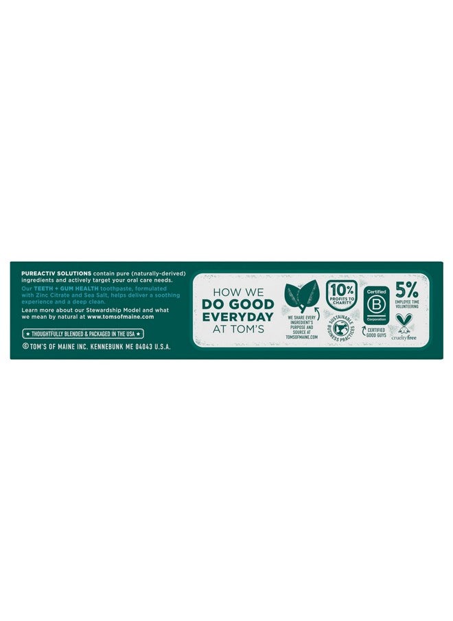 Tom's of Maine PureActiv Teeth + Gum Health* Natural Anticavity Toothpaste Gel 4.0oz , 3-Pack