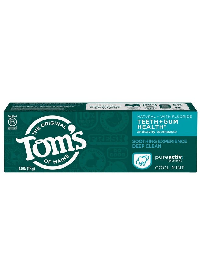 Tom's of Maine PureActiv Teeth + Gum Health* Natural Anticavity Toothpaste Gel 4.0oz , 3-Pack