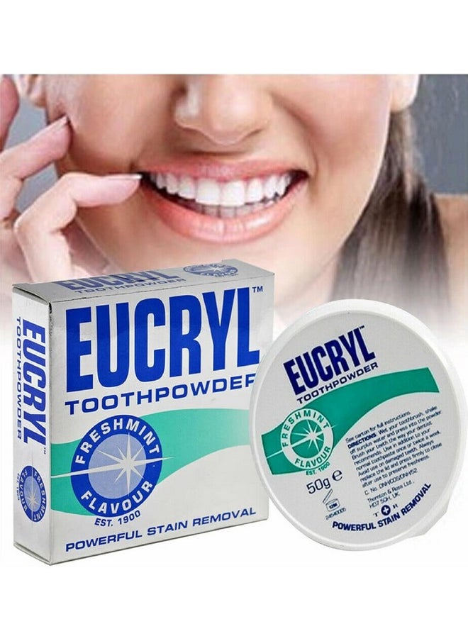 Eucryl 2 X 50G Smokers Freshmint Toothpowder