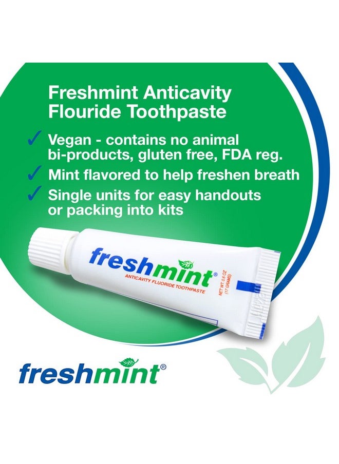 144 Tubes of Freshmint® 0.6 oz. Anticavity Fluoride Toothpaste, Tubes do not have individual boxes for extra savings, Travel Size