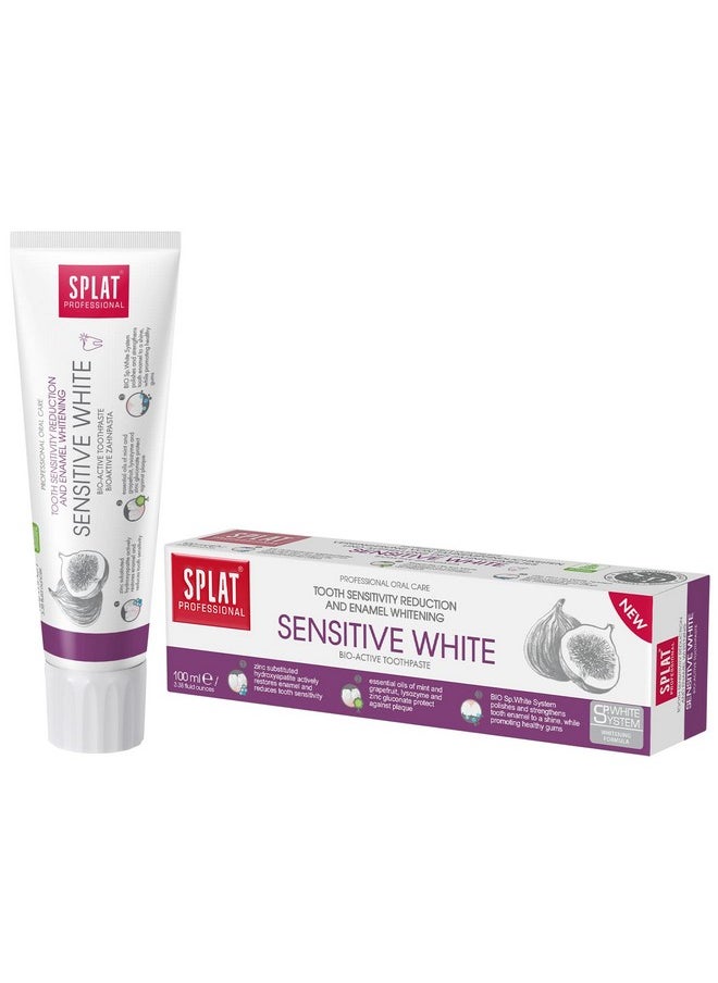 Toothpaste Splat Sensitive White bioactive Reduction of Sensitivity and Enamel whitening100ml