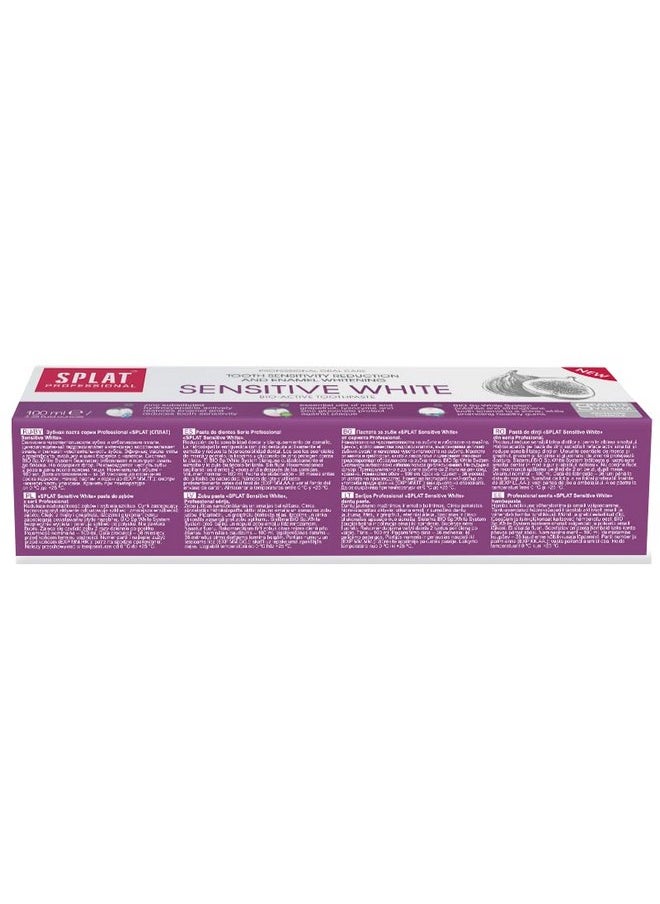 Toothpaste Splat Sensitive White bioactive Reduction of Sensitivity and Enamel whitening100ml