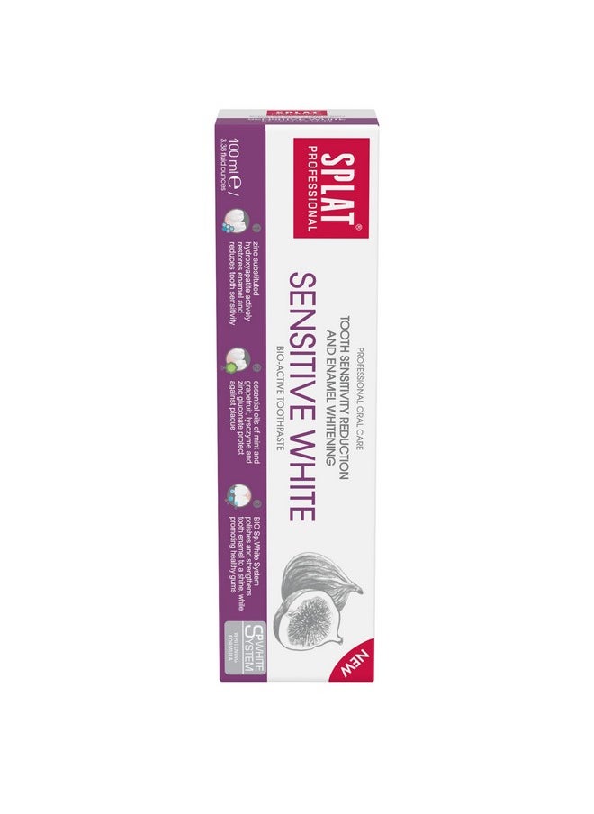 Toothpaste Splat Sensitive White bioactive Reduction of Sensitivity and Enamel whitening100ml