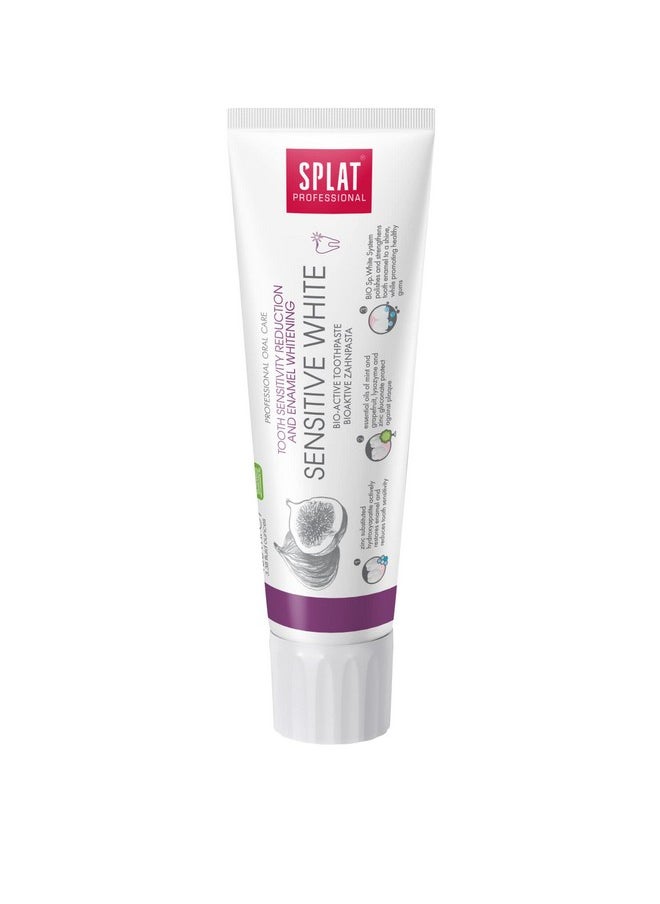 Toothpaste Splat Sensitive White bioactive Reduction of Sensitivity and Enamel whitening100ml
