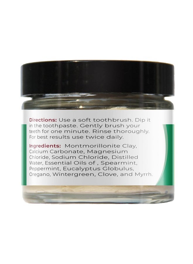 Viva Doria Fluoride Free Natural Mineralizing Toothpaste - Spearmint (3 oz Glass jar)