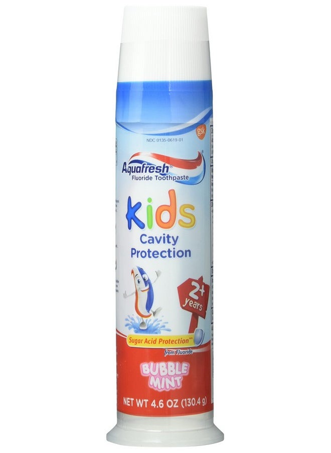 Aquafresh Kids Fluoride Toothpaste with Triple Protection, Bubblemint, 4.6 Oz, 130.4 g, Pack of 3