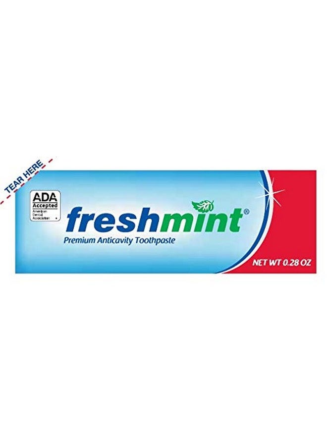 Freshmint® 250 Packets of 0.28 oz. Single use Premium Anticavity Fluoride Toothpaste Packet (ADA Accepted)