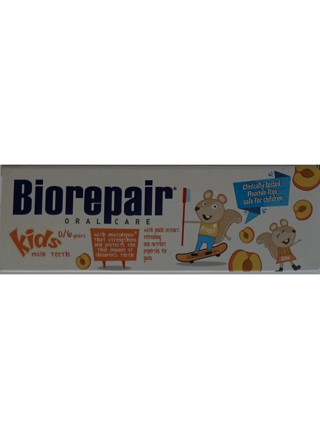 Biorepair Kids 0-6 Oral Care Toothpaste Peach 1.7fl.oz 50ml, Pack of 2