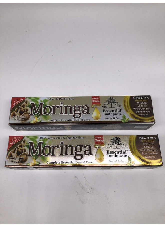 Moringa Organic Toothpaste 100% Fluoride Free & Vegetable Base Color & Paraben 6.5ozFree