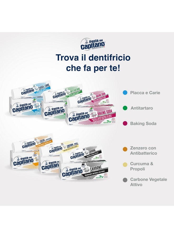 Pasta Del Capitano Baking Soda Toothpaste 75 ml (2.54 Fl oz)