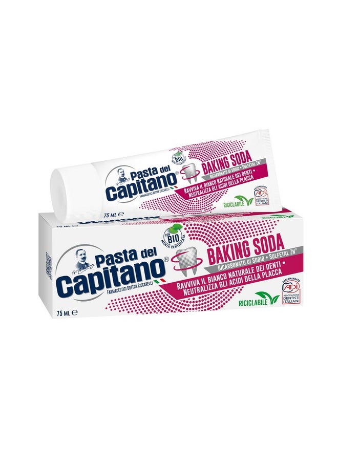 Pasta Del Capitano Baking Soda Toothpaste 75 ml (2.54 Fl oz)