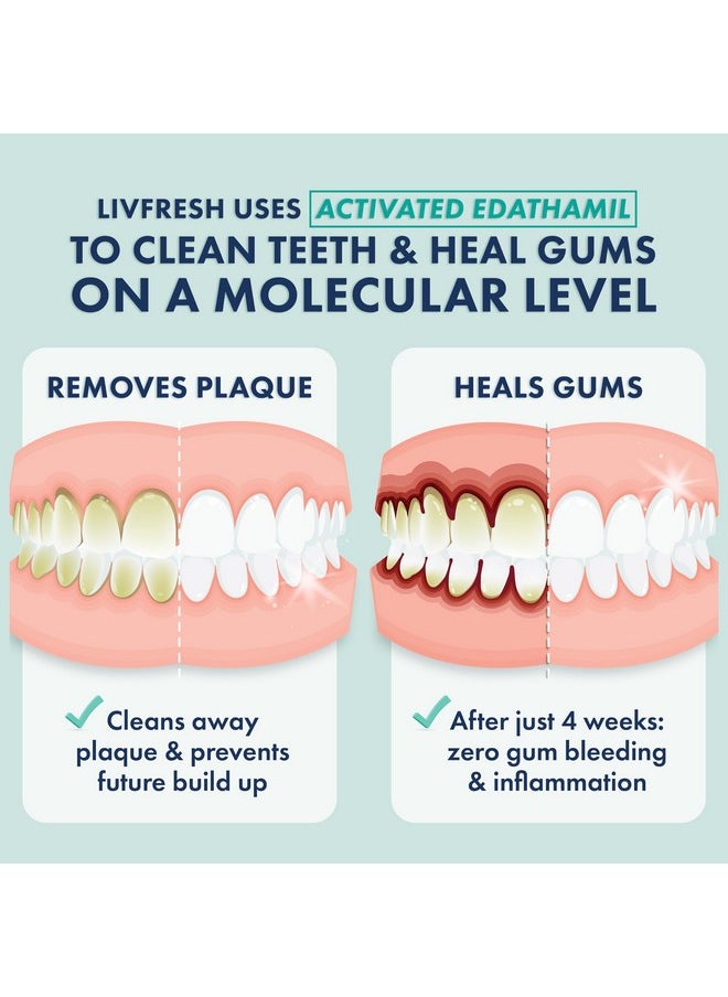 LIVFRESH Toothpaste Gel, Clinically Proven to Remove Plaque 250% Better, Improves Gum Health 190% Better, Prevents & Reduces Tartar, Freshens Breath, SLS Free Dental Gel, Wintergreen