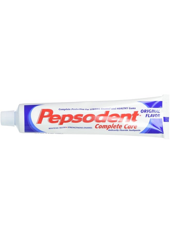Pepsodent Complete Care Anticavity Fluoride Toothpaste, Original, 5.5 Ounce (Pack of 6)