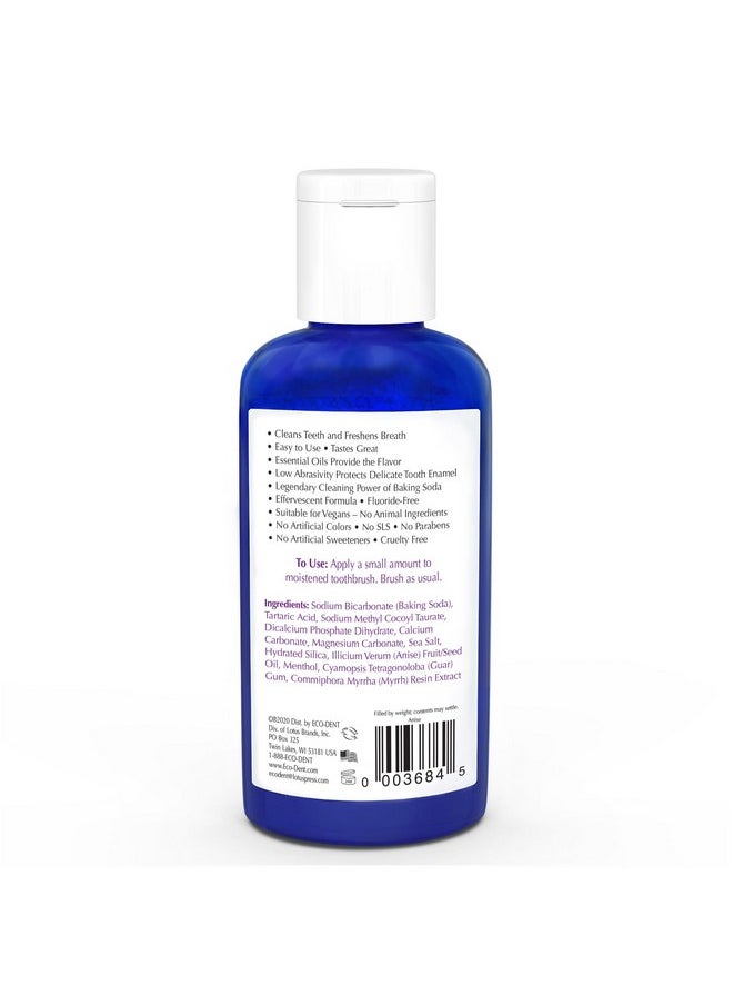 Eco-Dent DailyCare Baking Soda Toothpowder, Anise - SLS & Fluoride-Free Toothpaste Powder with Minerals & Essential Oils, Toothpaste Alternative + DailyRinse Single-Use Pack