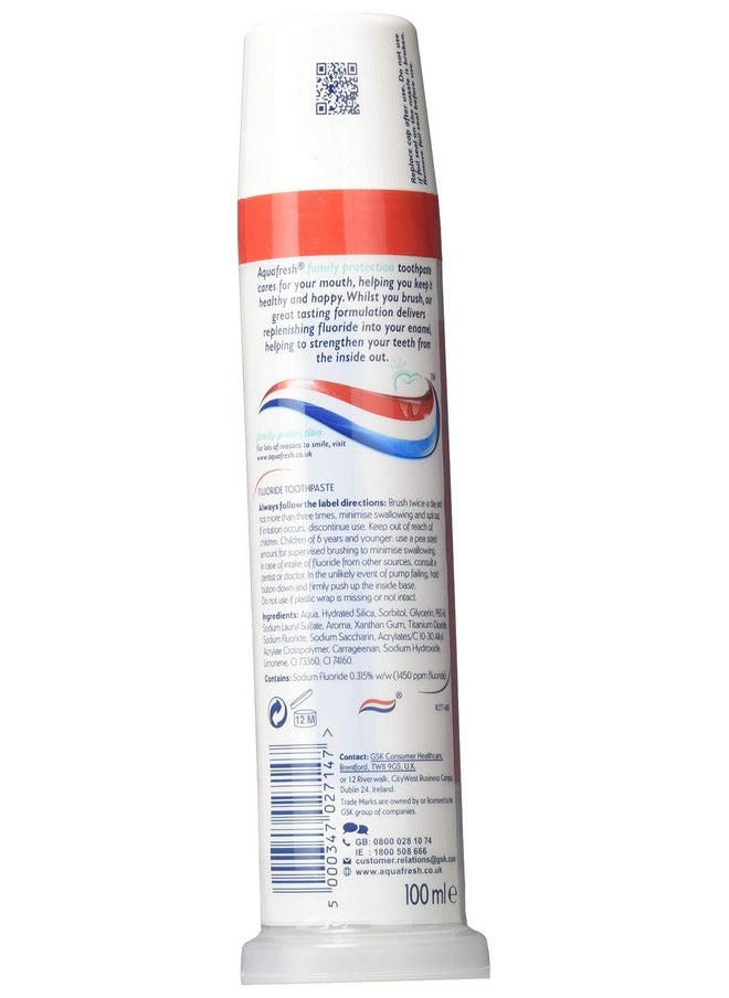 Aquafresh Whitening Toothpaste Pump - 100Ml - Pack Of 3