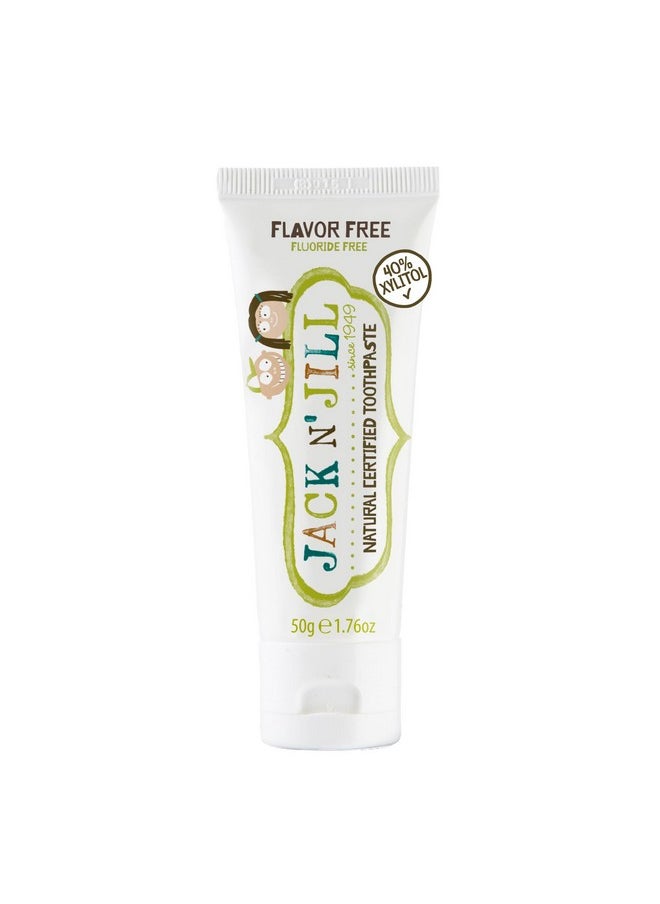 Jack N' Jill Natural Toddler Toothpaste for Baby, Kids and Infants 6 Months & Up, Fluoride Free Training Toothpaste for Toddlers 1-3, 40% Xylitol, BPA Free - Flavor Free, 1.76 Fl Oz (Pack of 1)