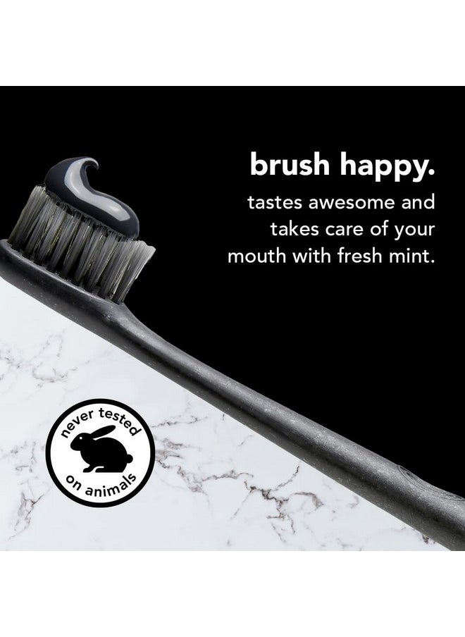 Hello Activated Charcoal Epic Teeth Whitening Fluoride Free Toothpaste and Toothbrush, Fresh Mint and Coconut Oil, Vegan, SLS Free, Gluten Free and Peroxide Free, 4 Ounce (Pack of 2)
