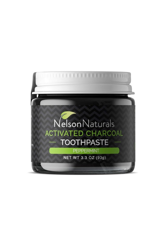 Nelson Naturals Activated Charcoal Toothpaste 3.3 oz- Peppermint
