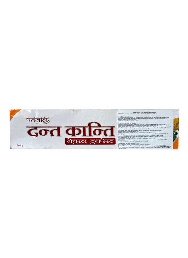 Patanjali Dant Kanti Natural Toothpaste 200g / 6.76 fl oz - (Pack of 5)