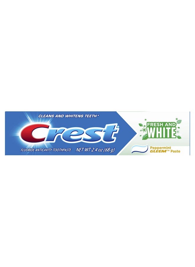 Crest Fresh & White Toothpaste, Peppermint Gleem Paste, 2.4 oz