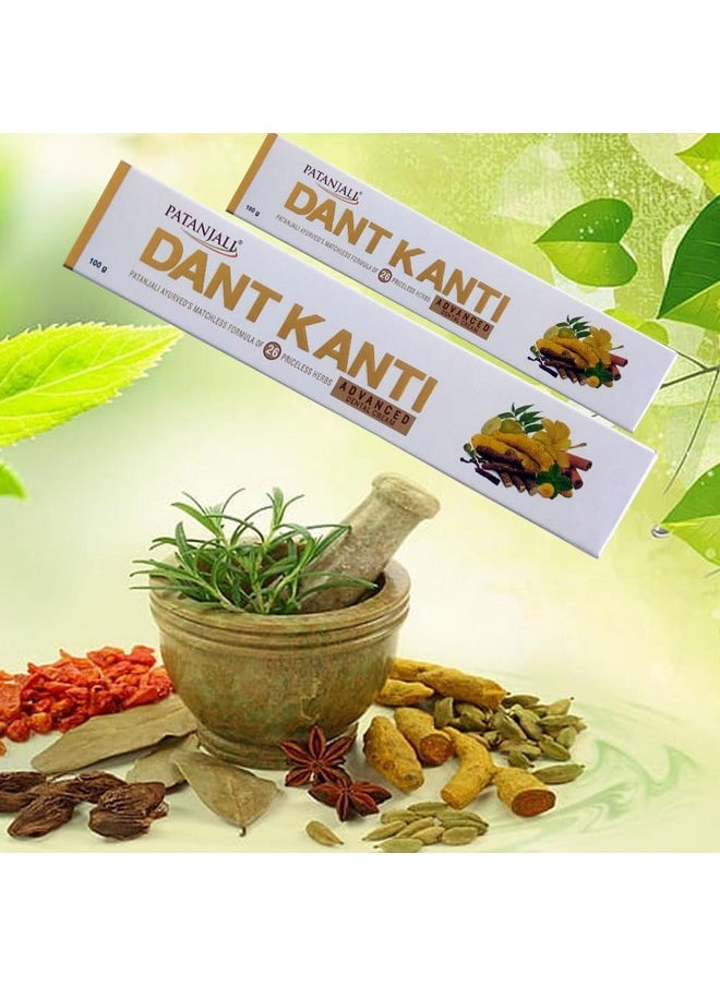 Patanjali Advanced Toothpaste Dental Cream 100g / 3.38 fl oz - (Pack of 2)