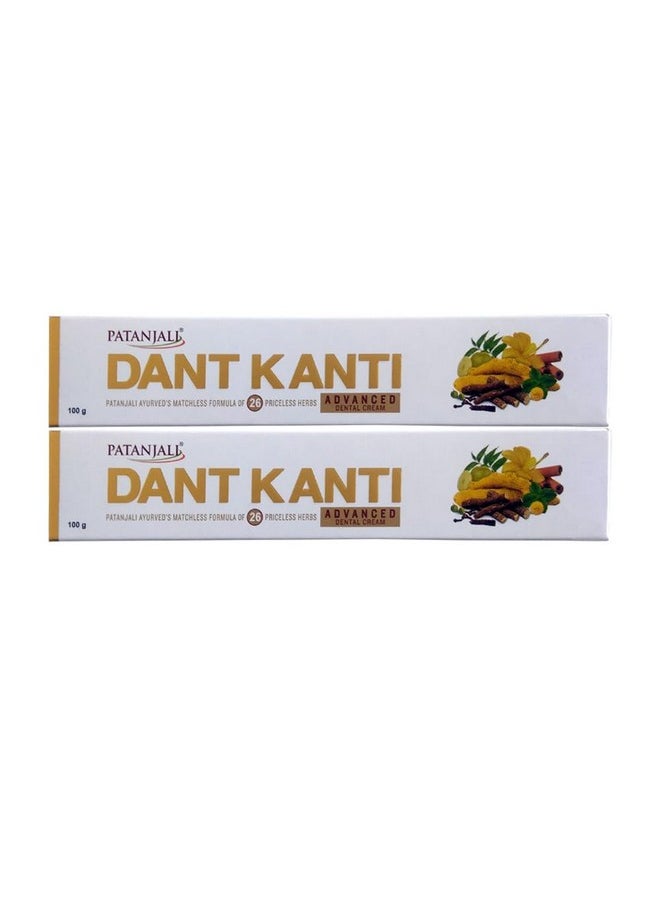 Patanjali Advanced Toothpaste Dental Cream 100g / 3.38 fl oz - (Pack of 2)