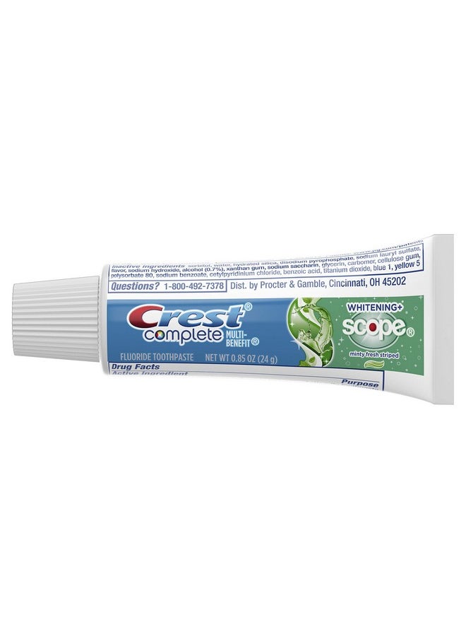 Crest Complete Whitening Plus Scope Multi-benefit Fluoride Toothpaste, Minty Fresh, 0.85 Ounce (pack Of 36)