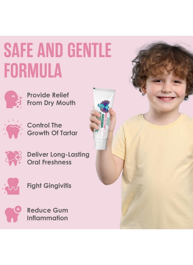 SprinJene Natural Kids Toothpaste, Bubblegum | Natural Children’s Toothpaste for Cavity Protection | Fluoride Toothpaste for Toddlers | 1 Pack