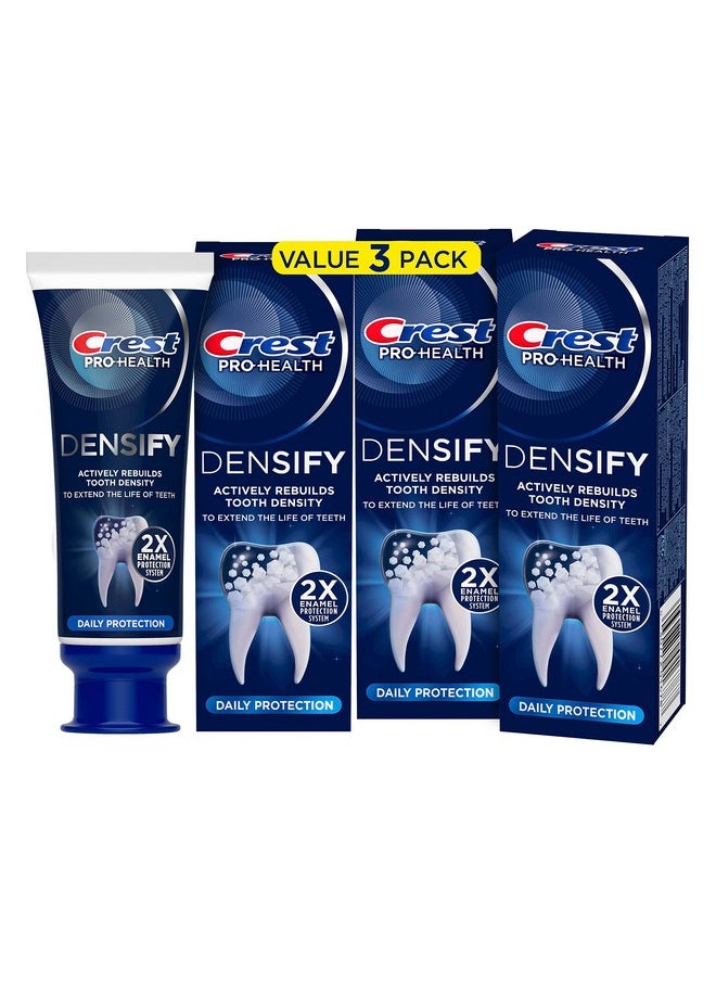 Crest Pro-Health Densify Toothpaste Daily Protection with Fluoride for Anticavity and Sensitive Teeth, 4.1oz (Pack of 3)