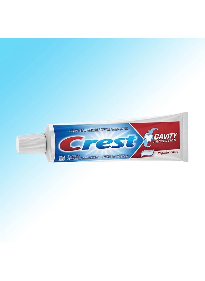 Crest Fluoride Cavity Protection Toothpaste 8.2 Ounce Regular Paste, Bulk Toothpaste, Prevents Cavities Before They Start (4 Pack)