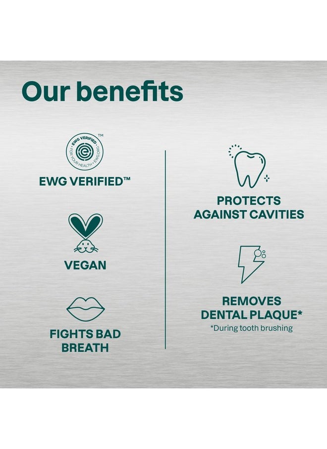 ATTITUDE Toothpaste with Fluoride, Prevents Tooth Decay and Cavities, Vegan, Cruelty-Free and Sugar-Free, Complete Care, Spearmint, 4.2 Oz