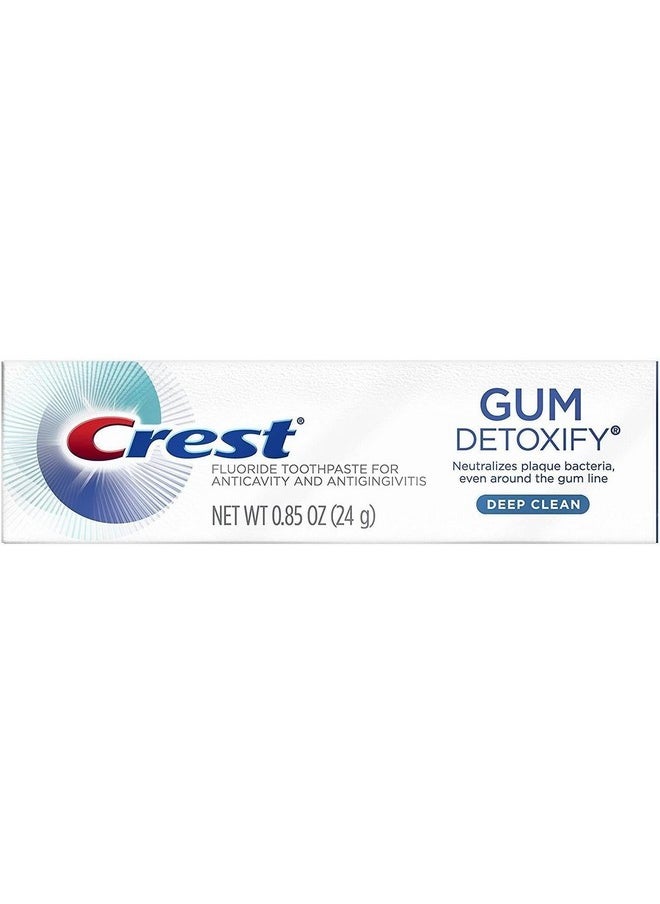 Crest Gum Detoxify Toothpaste, Deep Clean, Travel Size, 0.85 oz (24g)- Pack of 4