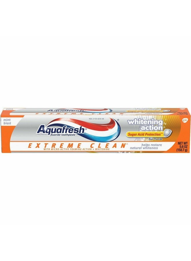 Aquafresh Extreme Clean Whitening Toothpaste - 5.6 oz, Pack of 6