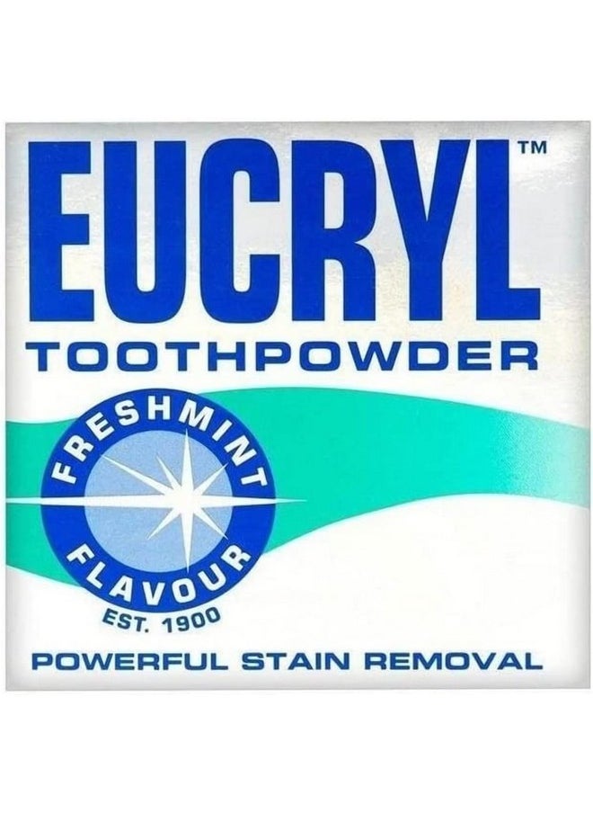 Eucryl Smokers Tooth Powder Freshmint Flavour (50g) - Pack of 6
