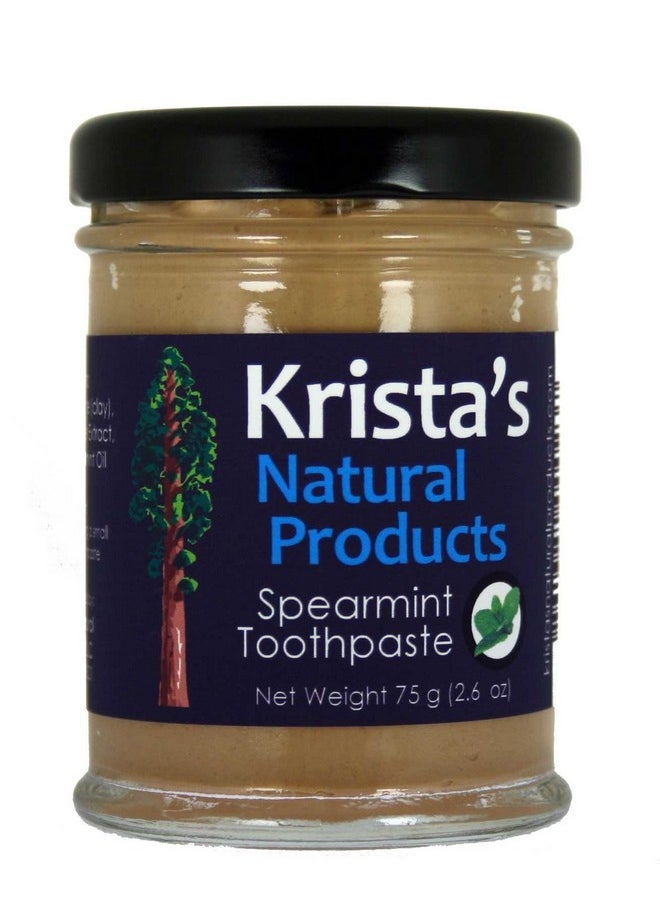 Organic Spearmint Toothpaste made by Krista's Natural Products - 75 g (2.6 oz)