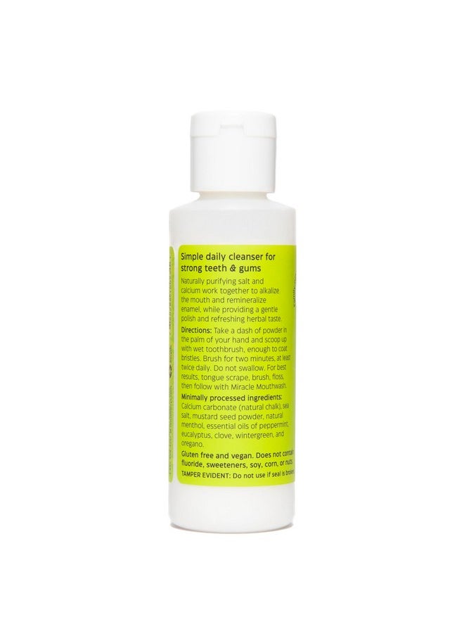 Uncle Harry's Remineralizing Tooth Powder | All Natural Enamel Support & Whitening Toothpaste for Sensitive Teeth | Powder Toothpaste for Gum Health & Fresh Breath (4 oz)