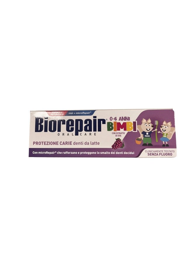 Biorepair Kids 0-6 Oral Care Toothpaste Grape 1.7fl.oz 50ml, Pack of 3