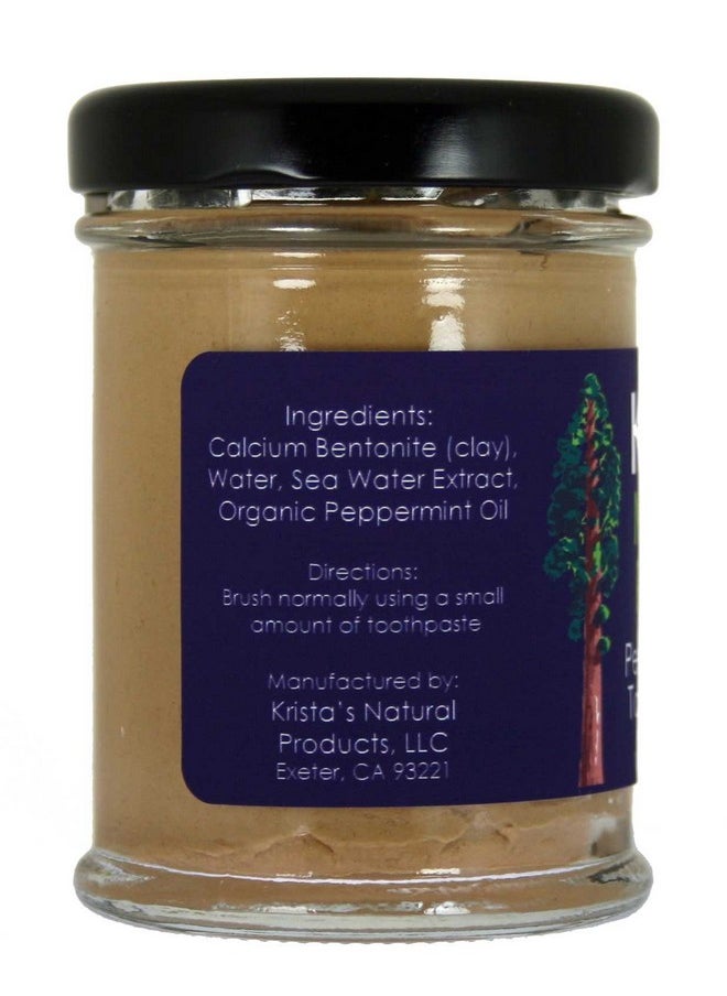 Organic Peppermint Toothpaste Made by Krista's Natural Products - 75 g (2.6 oz)