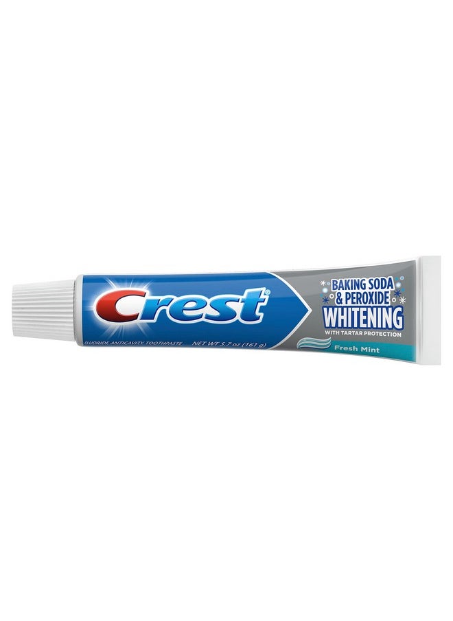 Crest Cavity & Tartar Protection Toothpaste, Whitening Baking Soda & Peroxide, 5.7 oz, Pack of 2
