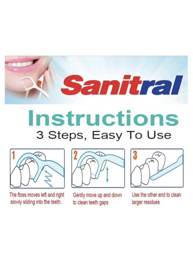 White Glo Extra Strength Whitening Toothpaste Professional Choice 100ml - 2 Packs with Sanitral 50 Pcs Dental Floss Stick Included as a Gift